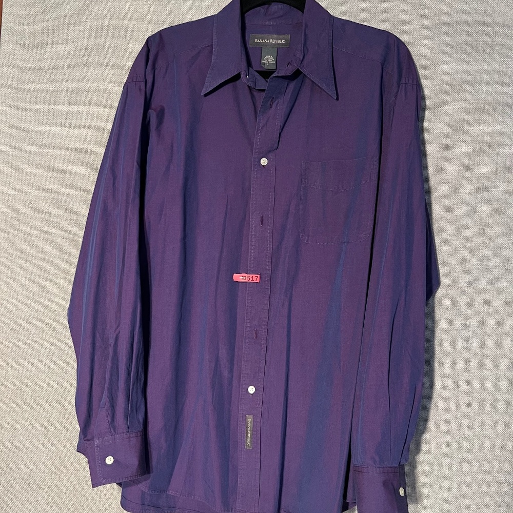 Banana Republic Purple/Blue Shimmer LS Shirt